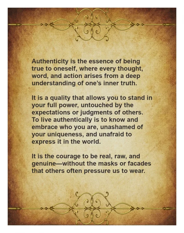 Authenticity Card Back the metaphysical qualities of Soul.