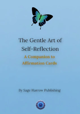 A cover of the A Companion to Affirmation Cards book written about the deck of cards, Sage Harrow Publishing.